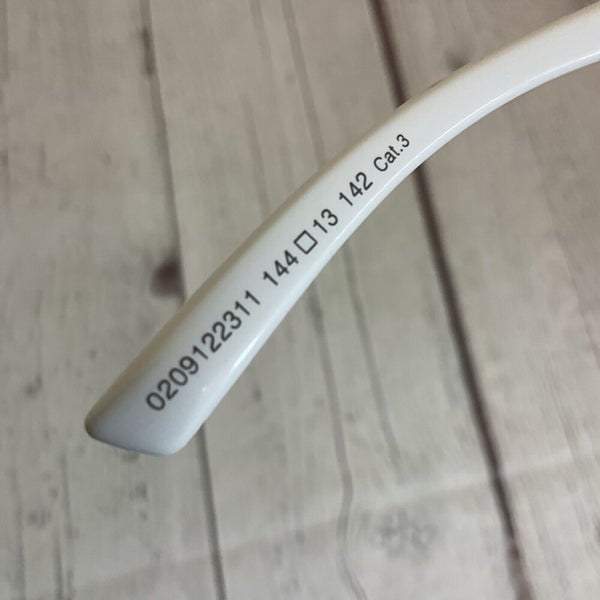 Surf n Sport Saints Sunglasses Plastic Frame White Crystal Clear Smoke Blue Lens