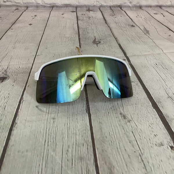 Surf n Sport Saints Sunglasses Plastic Frame White Crystal Clear Smoke Blue Lens