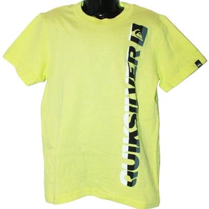 Vintage Quiksilver Logo Brand - Kids Shirt Apparel Yellow Neon Shirt Youth 5