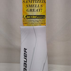New Bauer GSX Size Jr Reg (Rt Hand) White/Silver Hockey Goalie Goalie Blocker