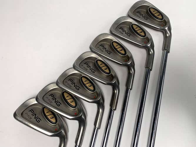 Ping i3 Oversize Iron Set 3-9 Red Dot 1* Flat Cushin JZ Stiff Steel Mens RH