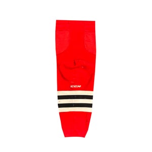 CCM Team Pro Stock Hockey Socks - Chicago Blackhawk Style - Red