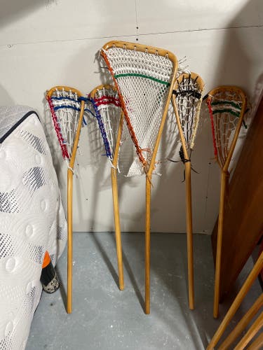 5 Refurbished Traditional Lacrosse Sticks