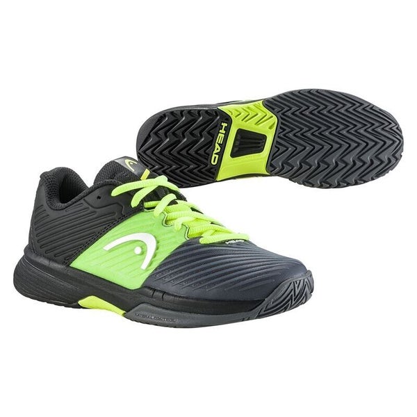 HEAD REVOLT PRO 4.0 JUNIOR TENNIS/PICKLEBALL SHOES (BLACK/YELLOW) #275002 SZ 3.5