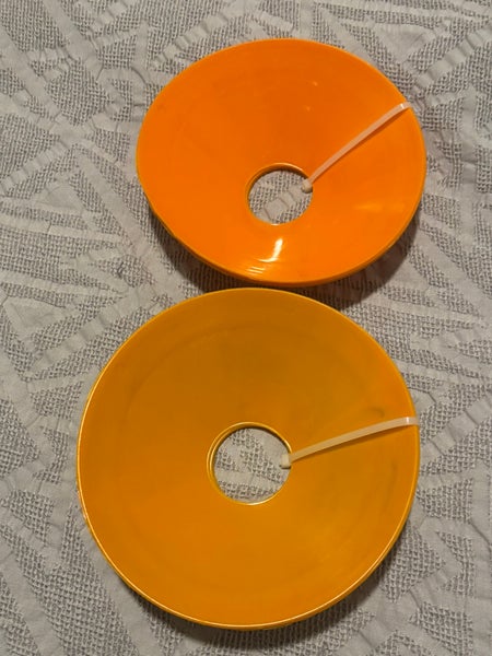 Lot of 8 Flat Safety Training Cones Orange Brand New