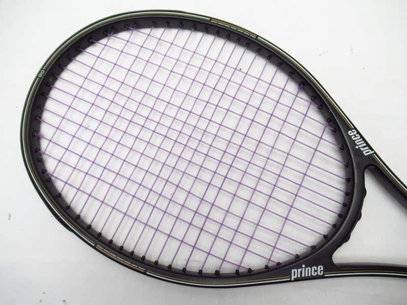 Raqueta Prince Graphite Pro 90 Vintage De Jugador Solida Negro 4 1/4