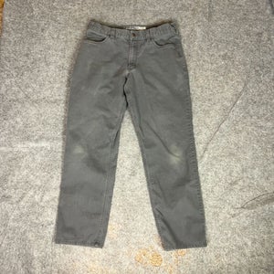 Carhartt Mens Pants 32x30 Gray Canvas Straight Workwear Relaxed Grunge Cotton