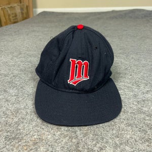 Vtg Minnesota Twins Hat Snapback Medium Blue Red New Era Pro Model Baseball 80s