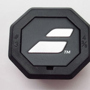 **NEW** BABOLAT BLACK "NEW LOGO" TENNIS RACQUET BUTTCAP (#3, 4 3/8) + STAPLES
