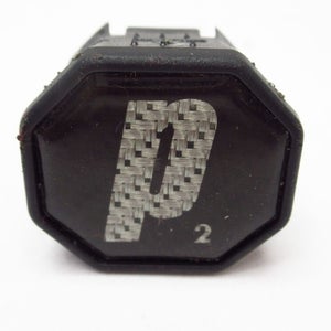 PRINCE BLACK/CHROME STYLE TENNIS RACQUET BUTTCAP. SIZE #2 (4 1/4) + STAPLES