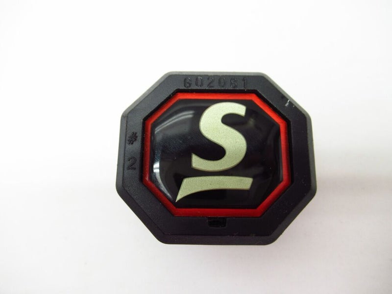 SRIXON BLACK / RED TENNIS RACQUET BUTTCAP. SIZE #2 (4 1/4) + STAPLES