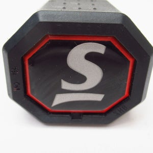 SRIXON BLACK / RED TENNIS RACQUET BUTTCAP. SIZE #2 (4 1/4) + STAPLES
