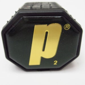 PRINCE BLACK/GREEN/GOLD STYLE TENNIS RACQUET BUTTCAP. SIZE #2 (4 1/4) + STAPLES