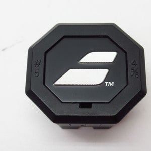 **NEW** BABOLAT BLACK "NEW LOGO" TENNIS RACQUET BUTTCAP (#5, 4 5/8) + STAPLES