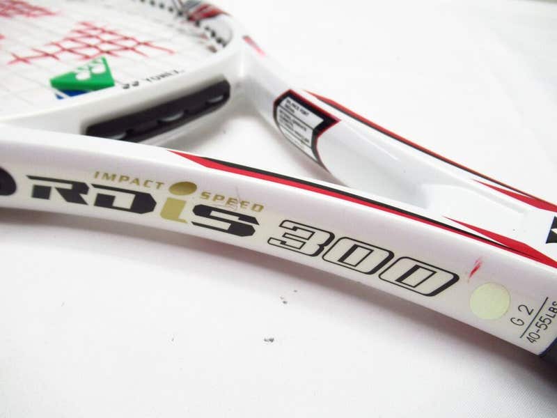 洋楽 VA-400% DYNAMITE! YONEX RDiS 300 100 TENNIS RACQUET (4 1/4) NEW STRINGS/GRIP