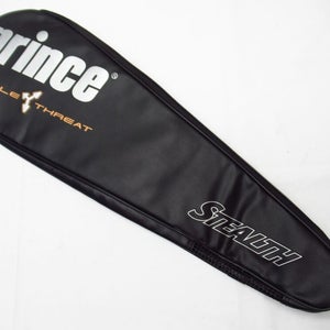 PRINCE "TRIPLE THREAT STEALTH" SINGLE ZIPPERED SQUASH RACQUET COVER WITH STRAP