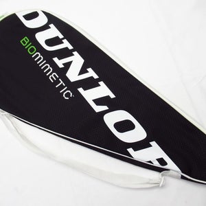 DUNLOP "BIOMIMETIC" SINGLE ZIPPERED TENNIS RACQUET COVER WITH STRAP