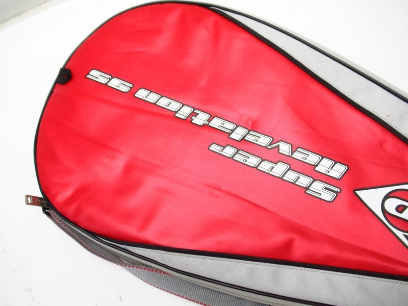 DUNLOP "SUPER REVELATION 95" SINGLE ZIPPERED TENNIS RACQUET COVER WITH STRAP