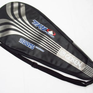 GOSEN "TRI PRO" SINGLE ZIPPERED TENNIS RACQUET COVER WITH STRAP