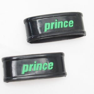 *JAPAN EXCLUSIVE* PRINCE BLK/GREEN RUBBER GRIP BAND FOR TENNIS RACQUETS. QTY: 2