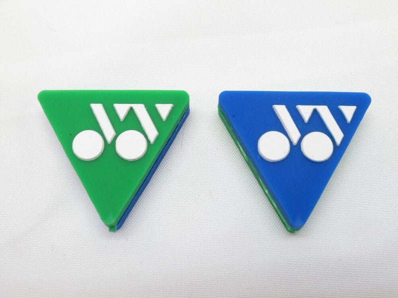 *NEW* TWO (2) YONEX "OLD LOGO" GREEN / BLUE TENNIS RACQUET VIBRATION DAMPENERS