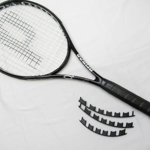 PRINCE SPEEDPORT BLACK TENNIS RACQUET (4 5/8) FORMER REP DEMO. + EXTRA INSERTS