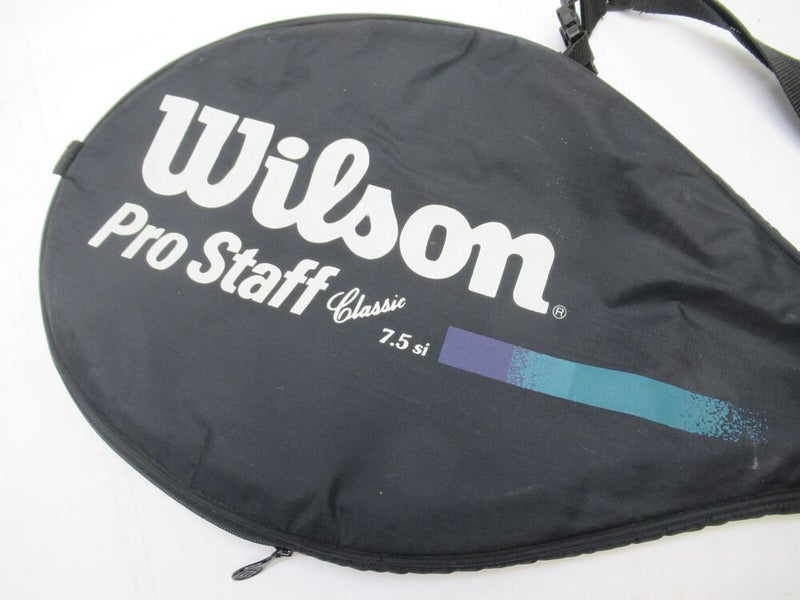WILSON "PRO STAFF CLASSIC 7.5 " SINGLE ZIPPERED TENNIS RACQUET COVER W/STRAP