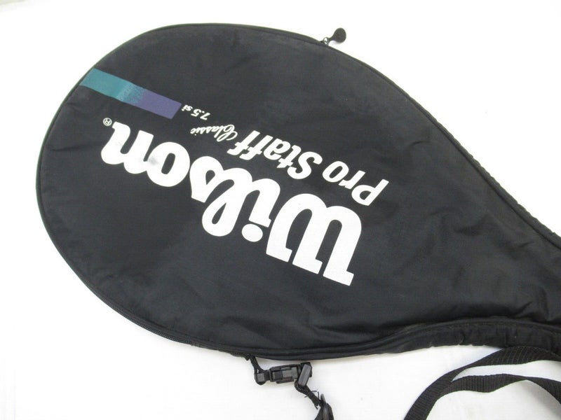 WILSON "PRO STAFF CLASSIC 7.5 " SINGLE ZIPPERED TENNIS RACQUET COVER W/STRAP