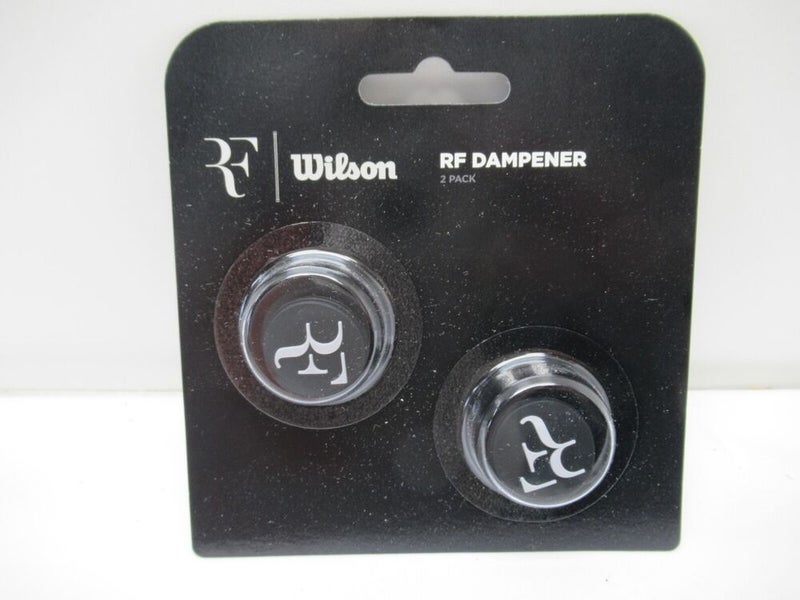 2 PACK: WILSON "RF" BLACK SILICONE TENNIS VIBRATION DAMPENERS. WR8445000