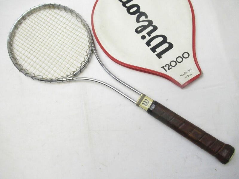 VINTAGE WILSON "T2000" METAL TENNIS RACQUET (4 3/8). ANTIQUE / DISPLAY