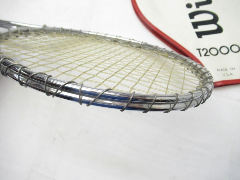 VINTAGE WILSON "T2000" METAL TENNIS RACQUET (4 3/8). ANTIQUE / DISPLAY