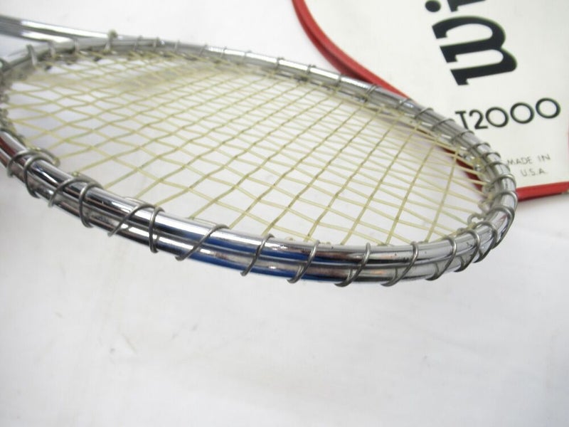 VINTAGE WILSON "T2000" METAL TENNIS RACQUET (4 3/8). ANTIQUE / DISPLAY