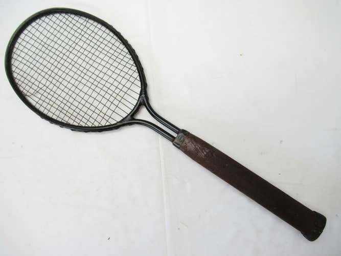 VINTAGE DAYTON STEEL & WOODEN TENNIS RACQUET. ANTIQUE / DISPLAY