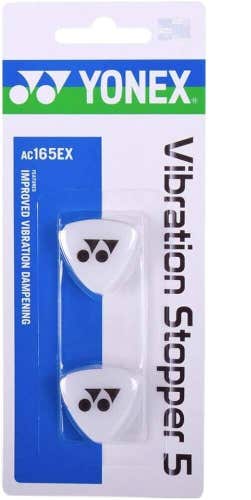 *NEW* 2 PACK YONEX "WHITE/BLACK" VIBRATION STOPPER 5 DAMPENERS TENNIS RACQUETS