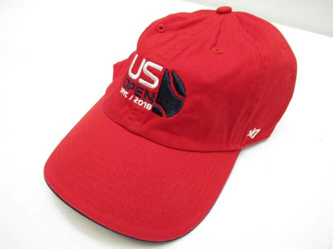 *NWT* UNISEX OFFICIAL LICENSED US OPEN / NYC 2019 ADJ TENNIS CAP (RED)