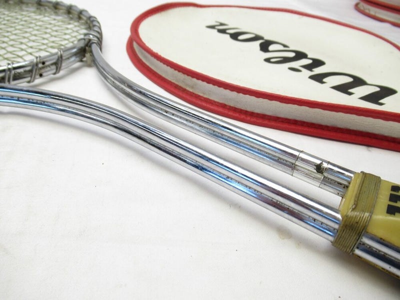 VINTAGE WILSON "T2000" METAL TENNIS RACQUET (4 5/8). ANTIQUE / DISPLAY
