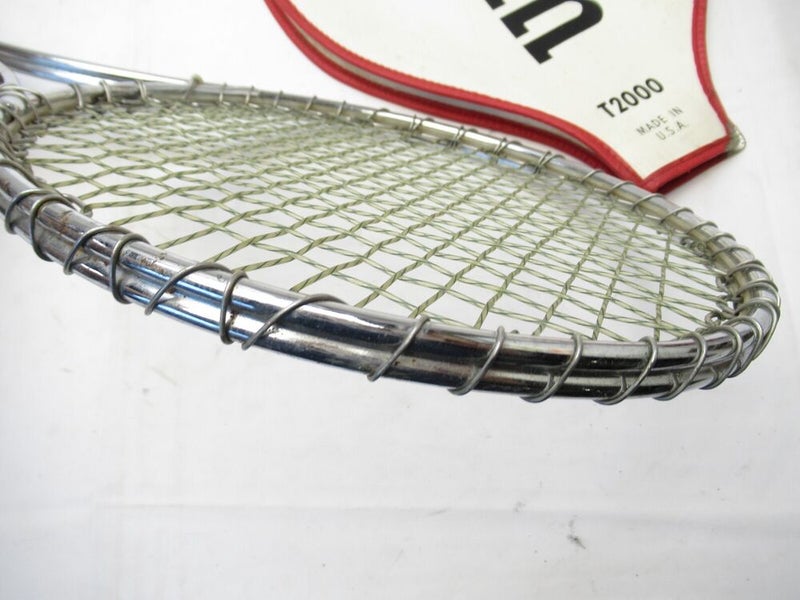 VINTAGE WILSON "T2000" METAL TENNIS RACQUET (4 5/8). ANTIQUE / DISPLAY