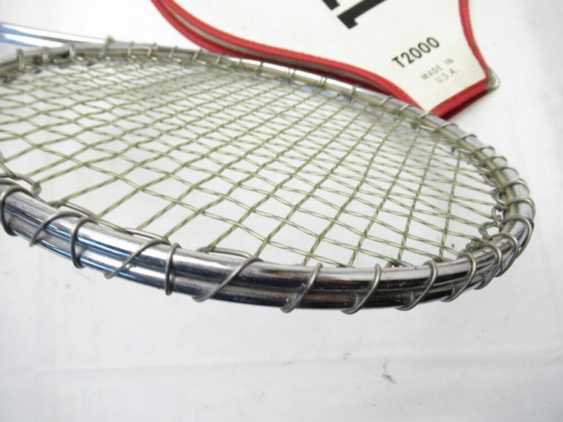 VINTAGE WILSON "T2000" METAL TENNIS RACQUET (4 5/8). ANTIQUE / DISPLAY