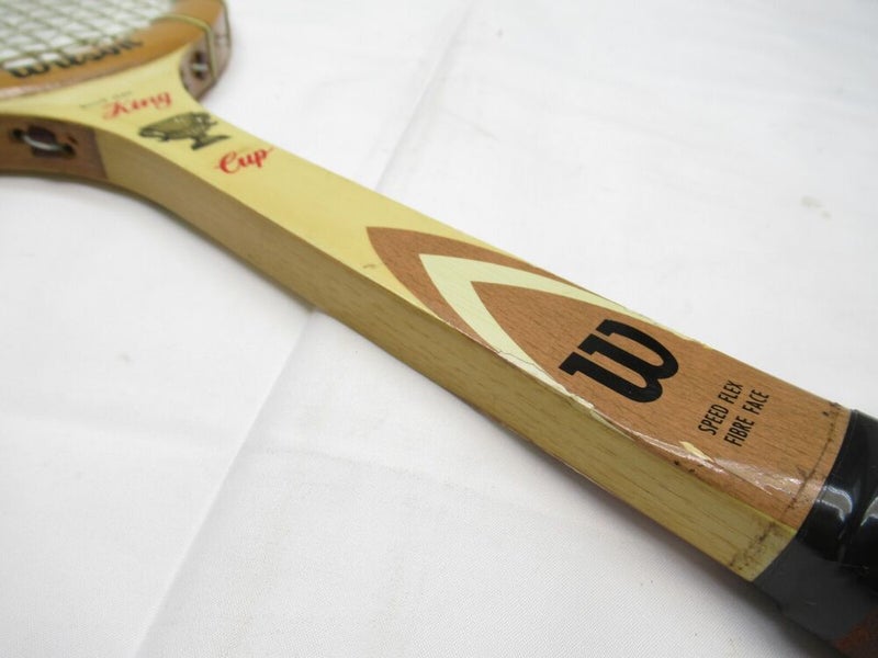 VINTAGE WILSON "BILLIE JEAN KING CUP" TENNIS RACQUET. ANTIQUE / DISPLAY
