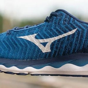 *NIB* MIZUNO MEN'S WAVE SKY WAVEKNIT 3 RUNNING SHOES (CAMPANULA/SILVER) SIZE 12