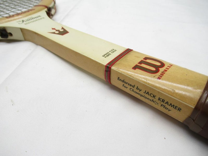 VINTAGE WILSON "JACK KRAMER AUTOGRAPH" TENNIS RACQUET. ANTIQUE / DISPLAY