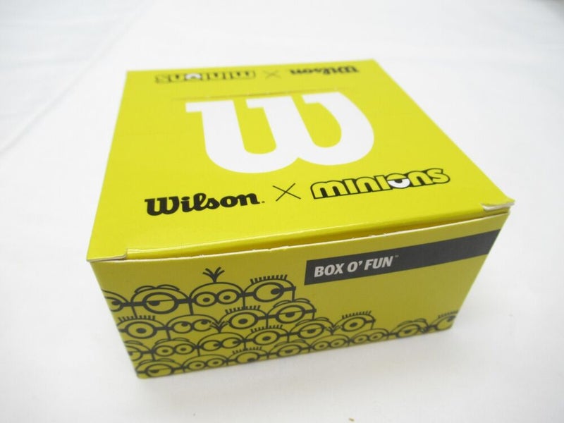 50 PACK: WILSON "MINIONS 2.0 BOX OF FUN" TENNIS VIBRATION DAMPENERS WR8413801001
