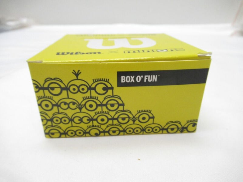 50 PACK: WILSON "MINIONS 2.0 BOX OF FUN" TENNIS VIBRATION DAMPENERS WR8413801001