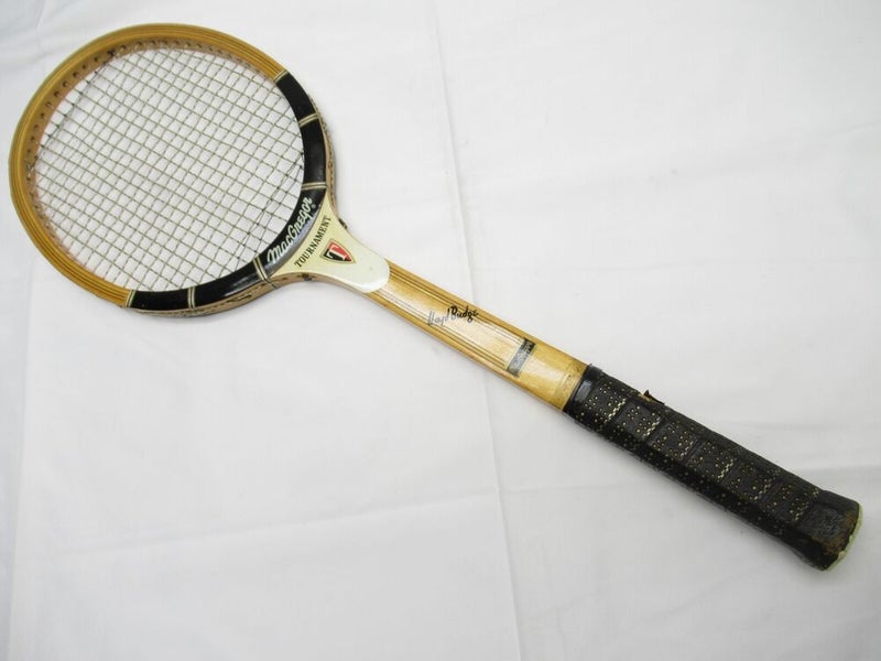 VINTAGE MACGREGOR "LLYOD BUDGE TOURNAMENT" WOOD TENNIS RACQUET. ANTIQUE/DISPLAY