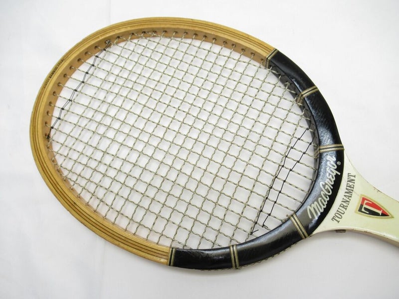 VINTAGE MACGREGOR "LLYOD BUDGE TOURNAMENT" WOOD TENNIS RACQUET. ANTIQUE/DISPLAY
