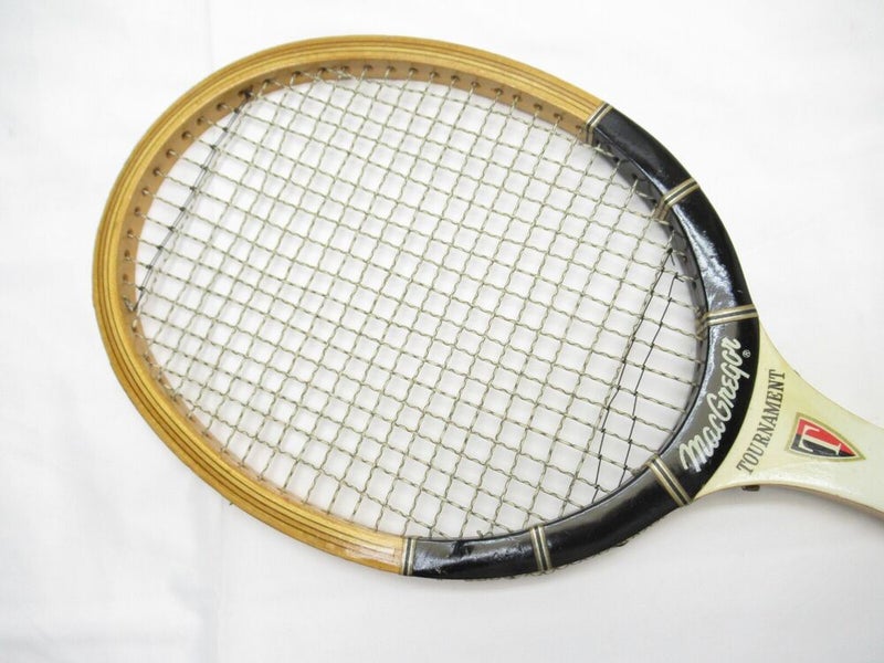 VINTAGE MACGREGOR "LLYOD BUDGE TOURNAMENT" WOOD TENNIS RACQUET. ANTIQUE/DISPLAY