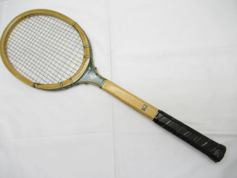 VINTAGE SPORTFLITE "BAMBOO OVERLAY" WOOD TENNIS RACQUET. ANTIQUE/DISPLAY