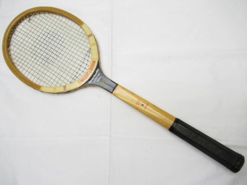 VINTAGE WRIGHT & DITSON "MERCER BEASLEY" WOOD TENNIS RACQUET. ANTIQUE/DISPLAY