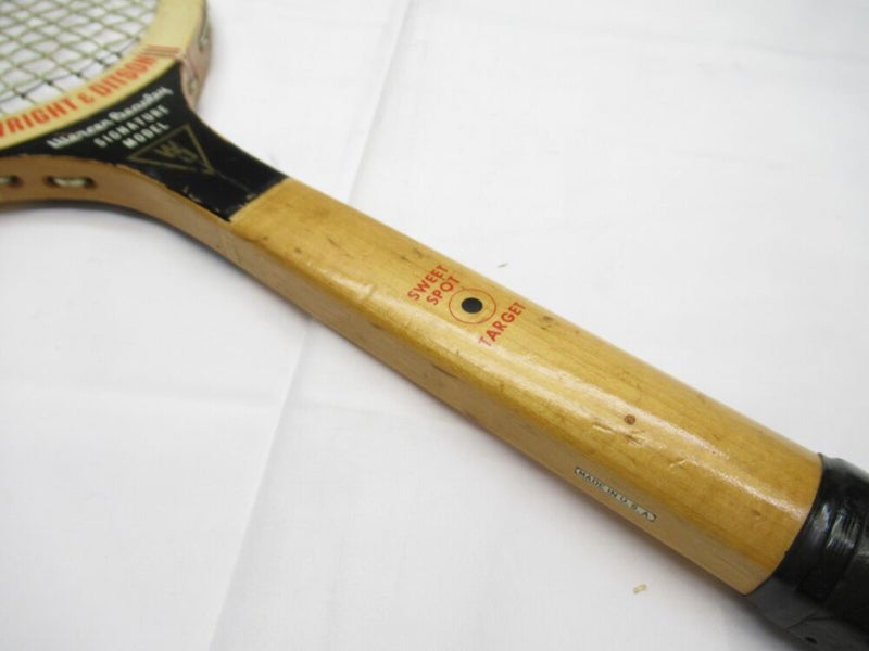 VINTAGE WRIGHT & DITSON "MERCER BEASLEY" WOOD TENNIS RACQUET. ANTIQUE/DISPLAY