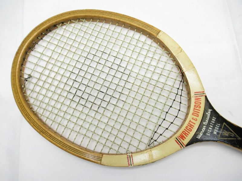 VINTAGE WRIGHT & DITSON "MERCER BEASLEY" WOOD TENNIS RACQUET. ANTIQUE/DISPLAY